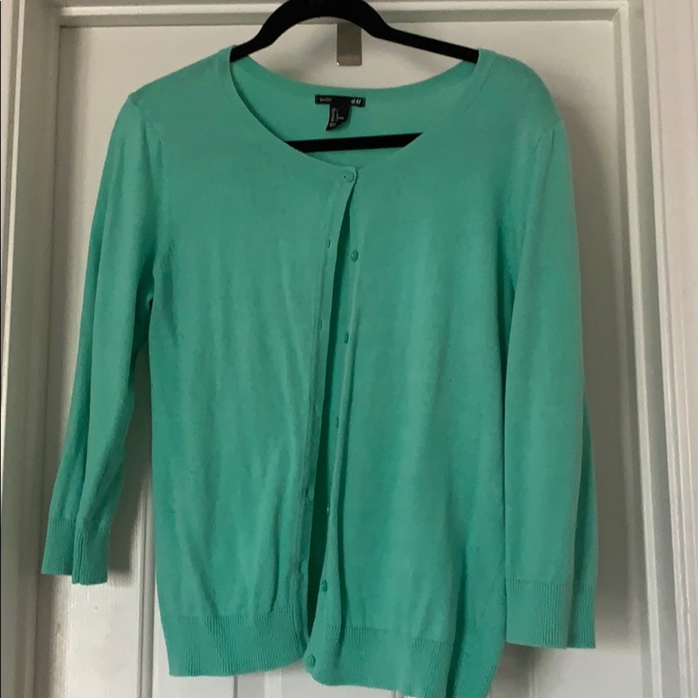 H&M Cardigan Seafoam Large
